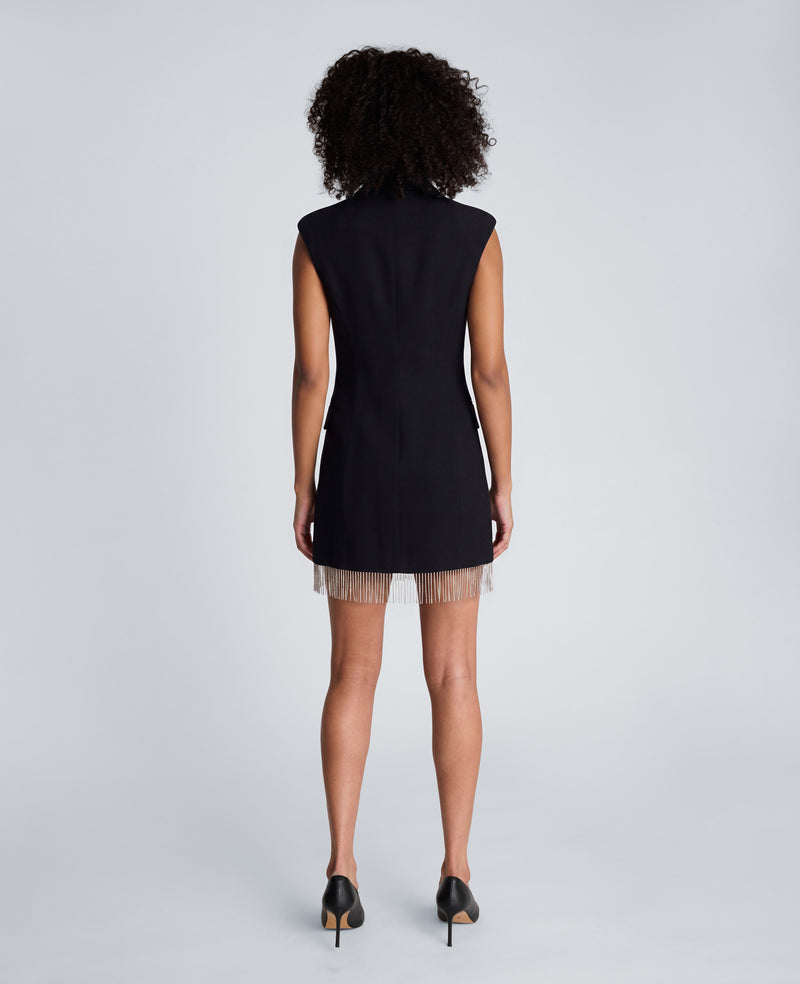 Kenneth Cole - Cap Sleeve Suit Mini Dress with Rhinestones WOMENS DRESS for Women