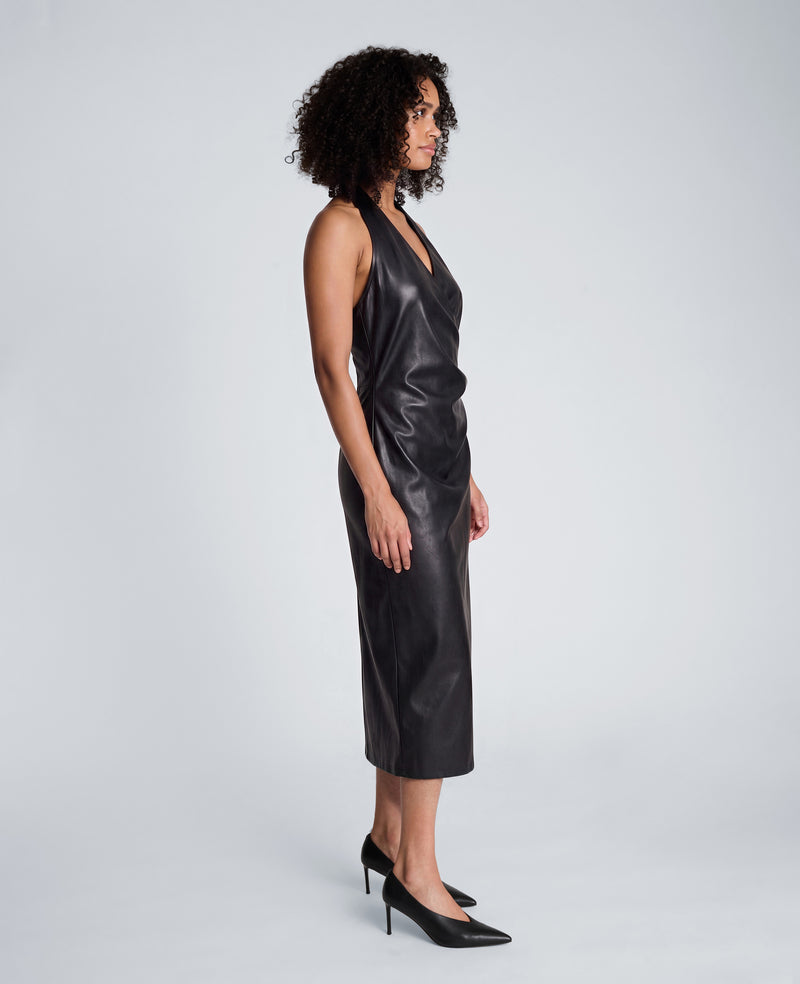 Kenneth Cole - Halter Neck Draped Midi Dress WOMENS DRESS for Women