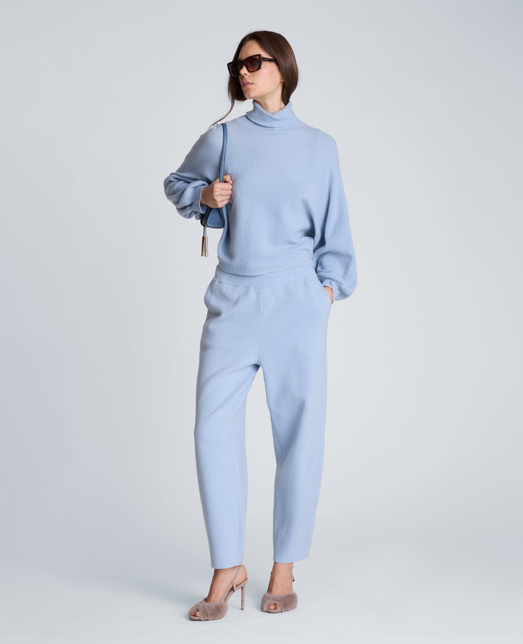 Barrel Leg Sweater Pull On Pant