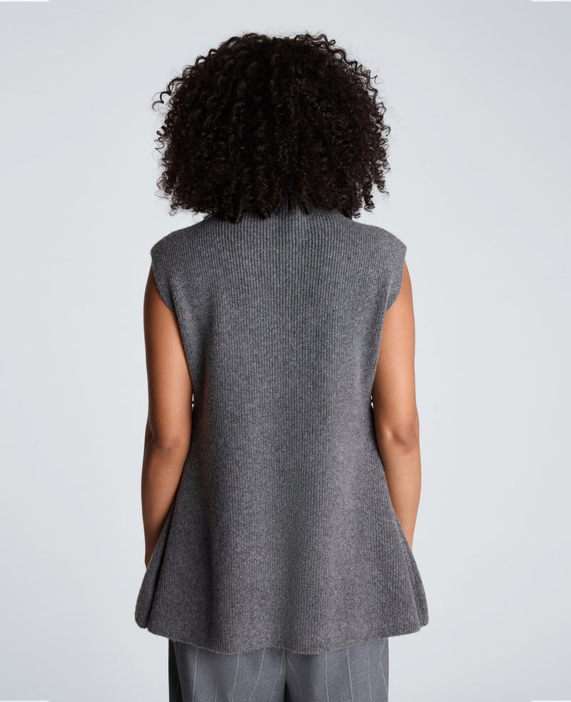 Kenneth Cole - Mock Neck Sweater with Side Pleats WOMENS SWEATER for Women