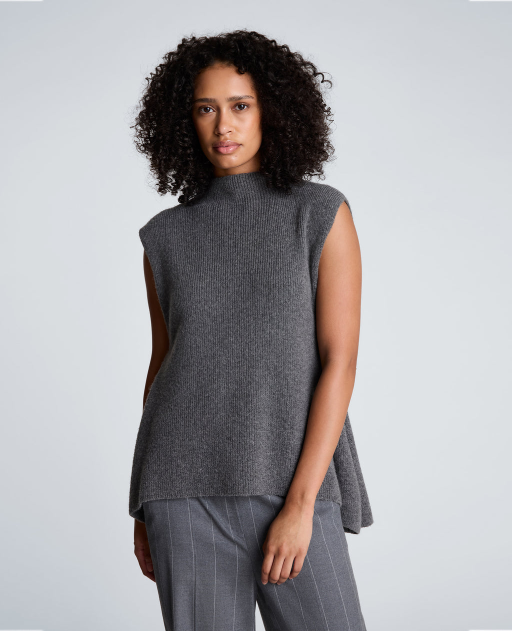 Kenneth Cole - Mock Neck Sweater with Side Pleats WOMENS SWEATER for Women 