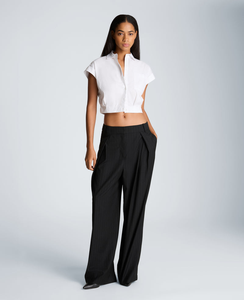 Kenneth Cole - Cropped Short Sleeve Shirt WOMENS TOPS for Women