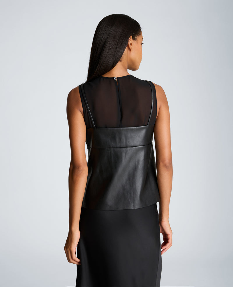 Kenneth Cole - Lace Bralette Overlay Sleeveless Blouse WOMENS TOPS for Women