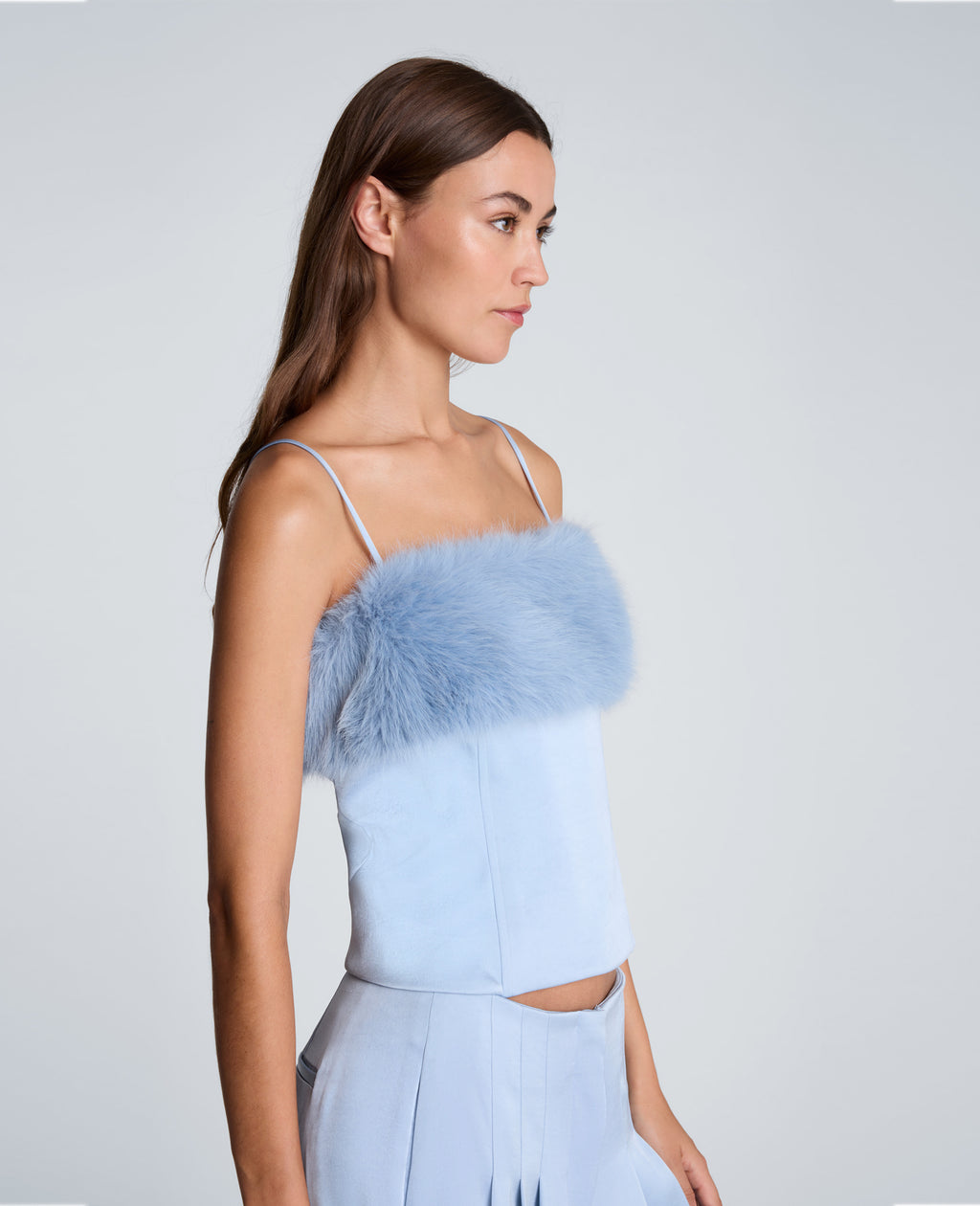Kenneth Cole - Fur Paneled Bustier WOMENS TOPS for Women 