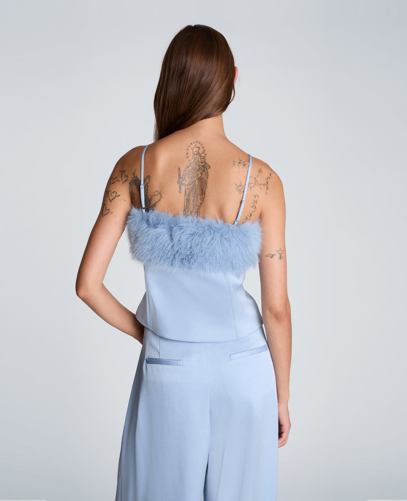 Kenneth Cole - Fur Paneled Bustier WOMENS TOPS for Women