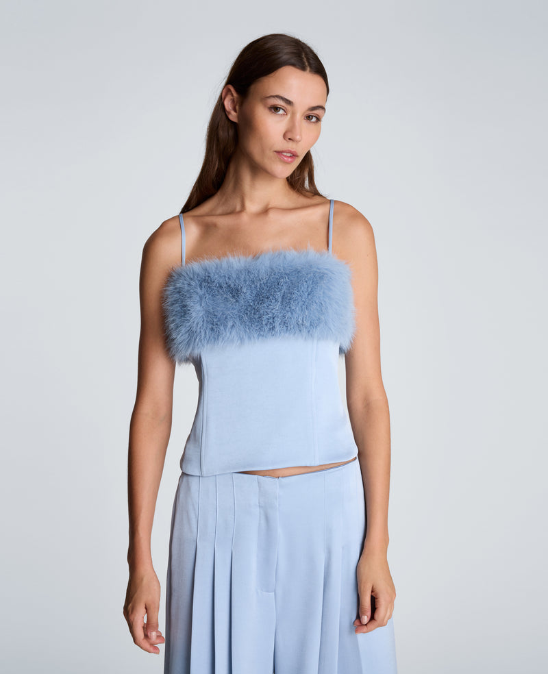 Kenneth Cole - Fur Paneled Bustier WOMENS TOPS for Women