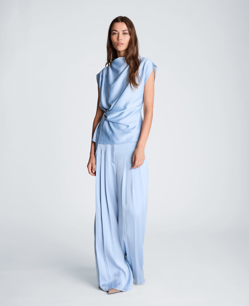 Kenneth Cole - Belted Drape Neck Blouse WOMENS TOPS for Women