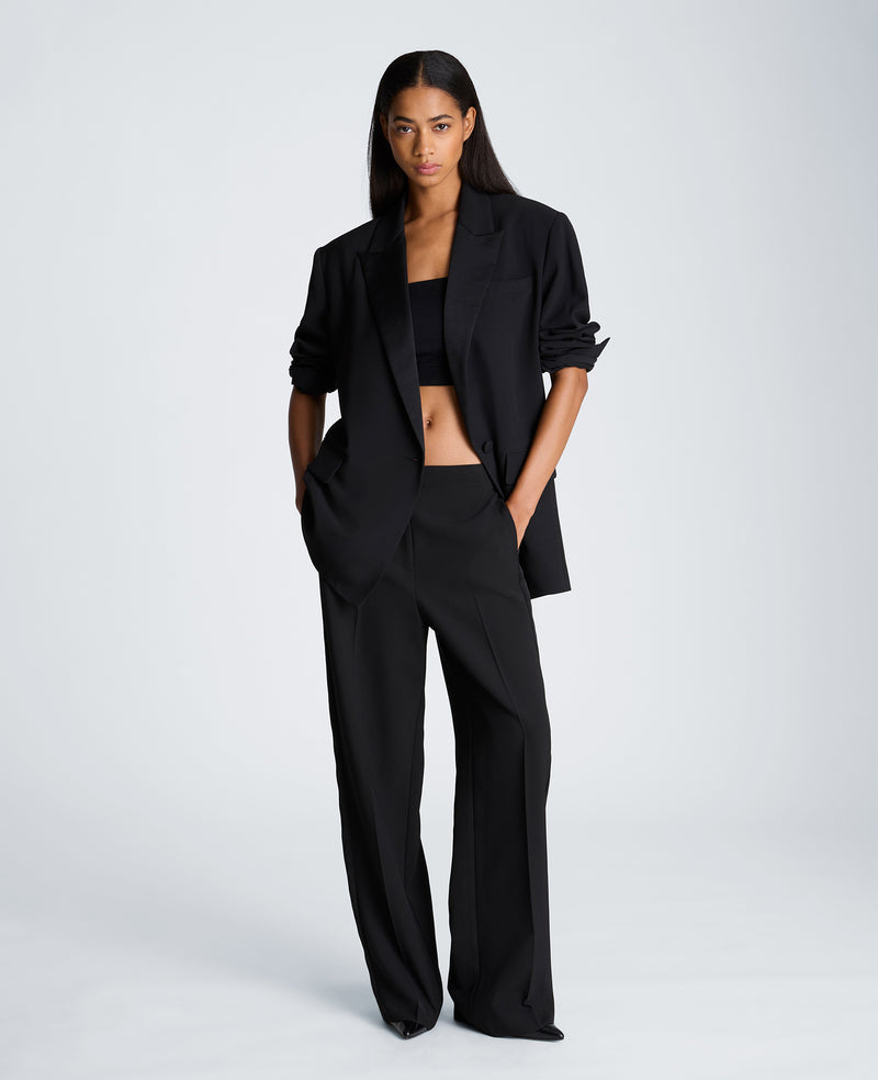 Kenneth Cole - Fly Front High Rise Side Striped Wide Leg Pant WOMENS PANTS for Women