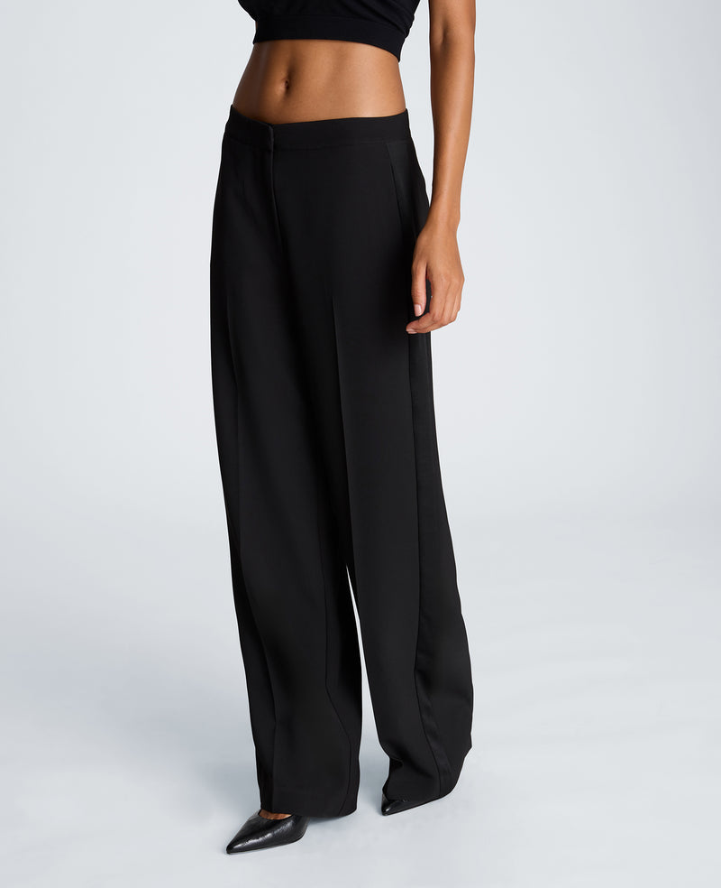 Kenneth Cole - Fly Front High Rise Side Striped Wide Leg Pant WOMENS PANTS for Women
