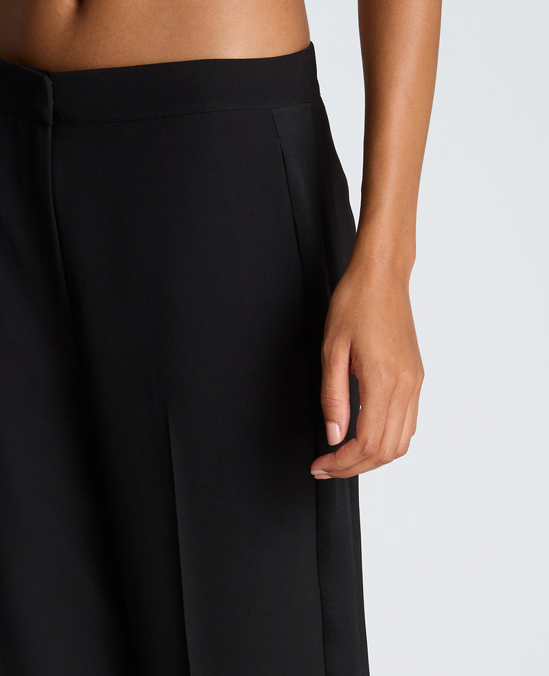 Kenneth Cole - Fly Front High Rise Side Striped Wide Leg Pant WOMENS PANTS for Women