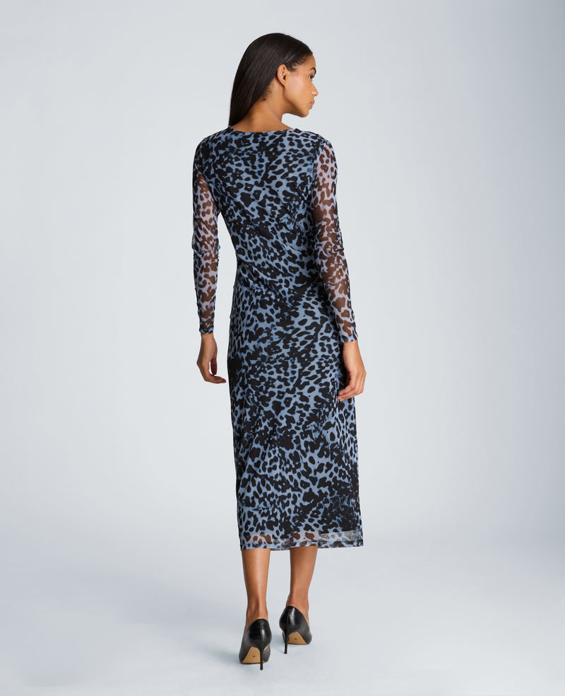 Kenneth Cole - Twist Bodice Midi Long Sleeve Dress WOMENS DRESS for Women