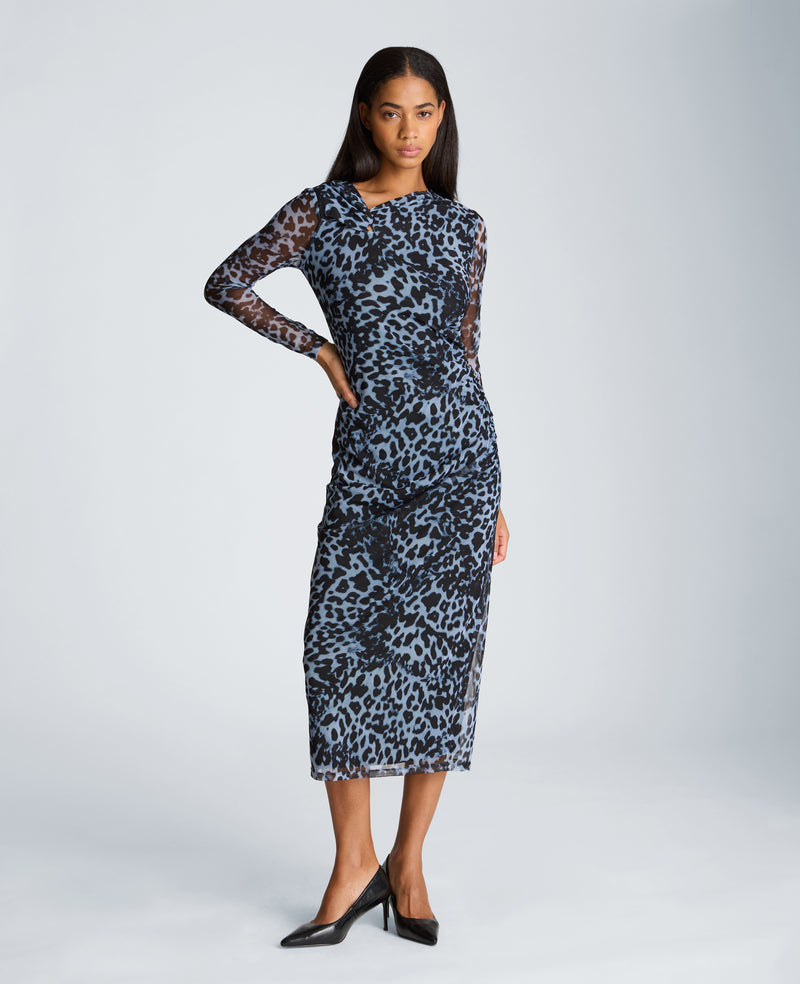 Kenneth Cole - Twist Bodice Midi Long Sleeve Dress WOMENS DRESS for Women