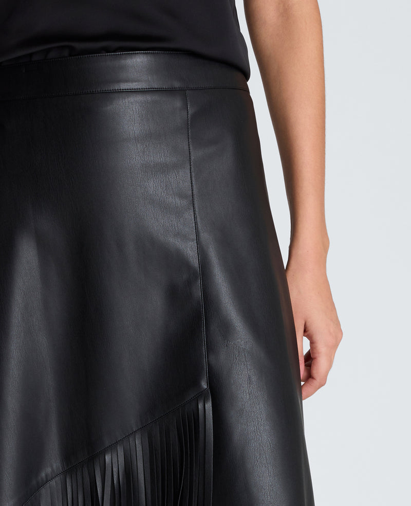 Kenneth Cole - Assymetrical Pencil Skirt with Fringe Hem WOMENS SKIRTS for Women