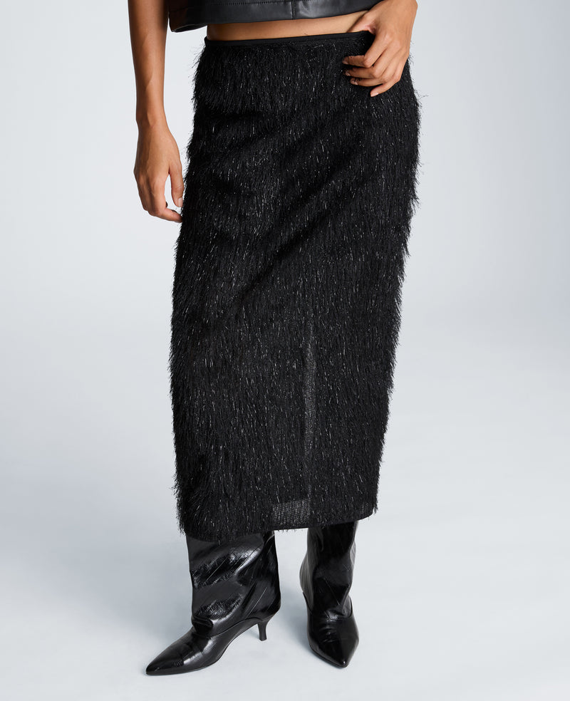 Kenneth Cole - Pull On Midi Skirt with Center Back Slit WOMENS SKIRTS for Women