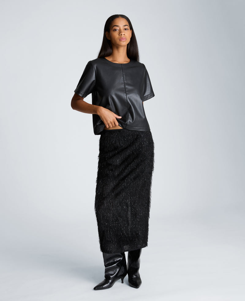 Kenneth Cole - Pull On Midi Skirt with Center Back Slit WOMENS SKIRTS for Women