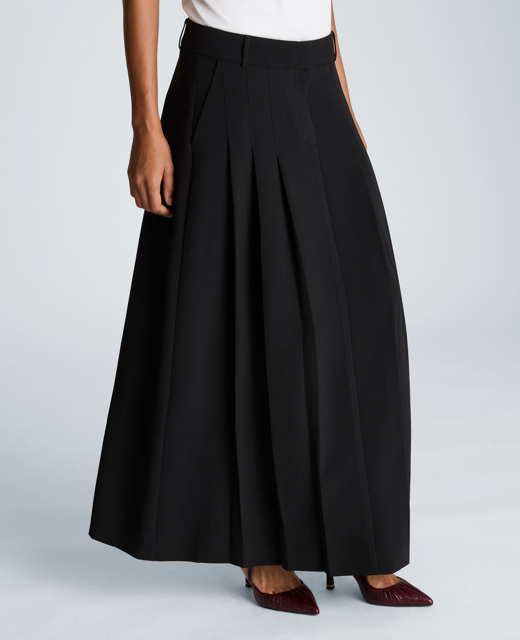 Kenneth Cole - Fly Front Pleated Maxi Skirt WOMENS SKIRTS for Women 