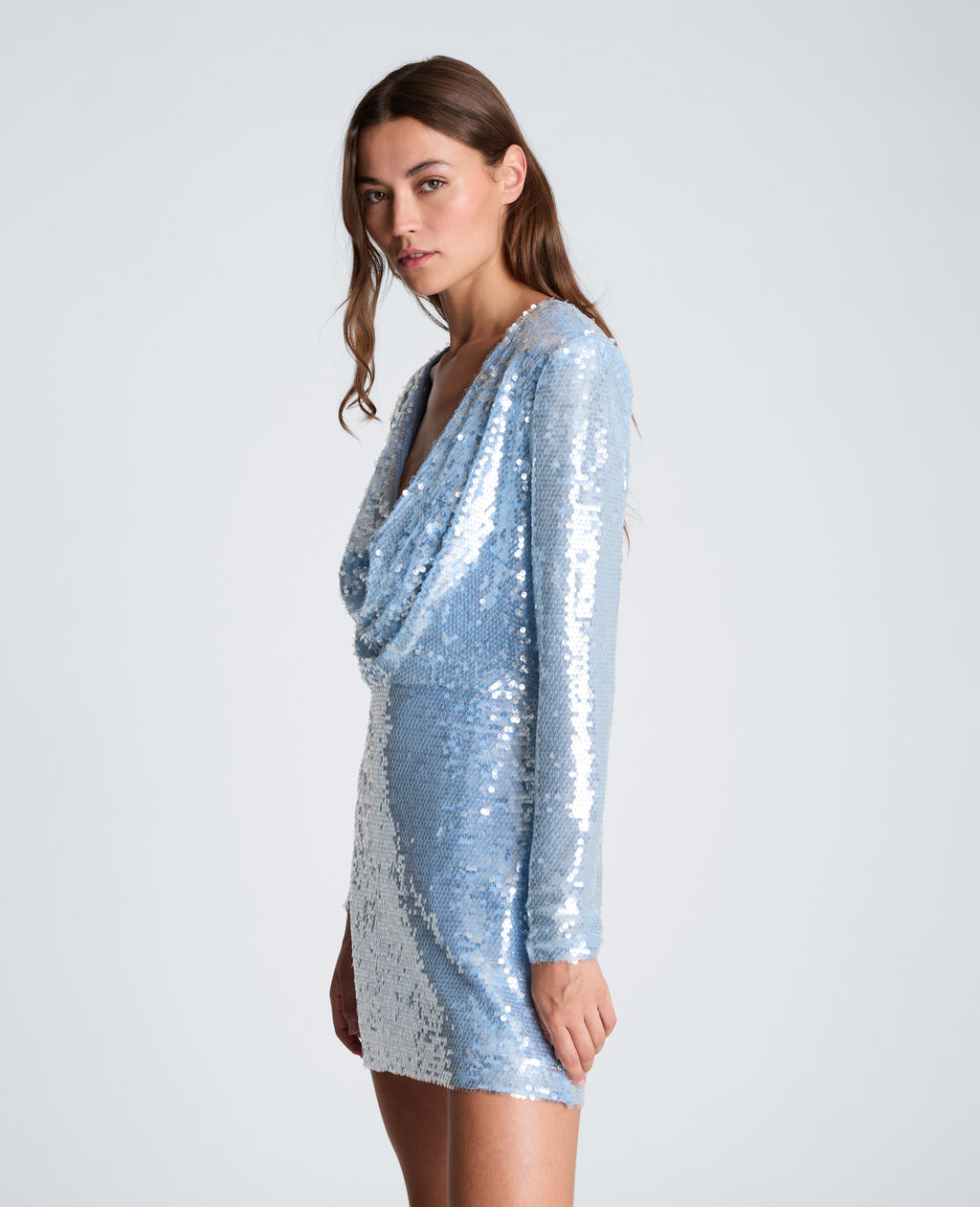 Kenneth Cole - Cowl Neck Mini Long Sleeve Dress WOMENS DRESS for Women 