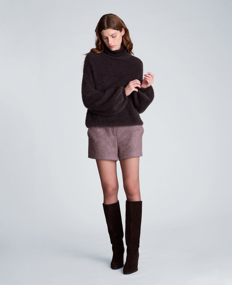 Kenneth Cole - Eyelash Turtle Neck Cozy Yarn Sweater WOMENS SWEATER for Women