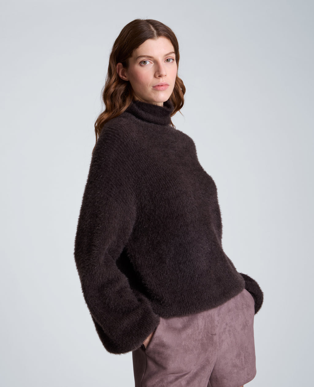 Kenneth Cole - Eyelash Turtle Neck Cozy Yarn Sweater WOMENS SWEATER for Women 