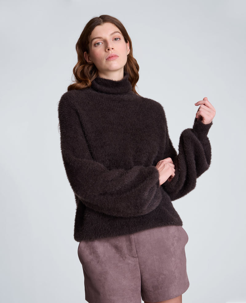 Kenneth Cole - Eyelash Turtle Neck Cozy Yarn Sweater WOMENS SWEATER for Women