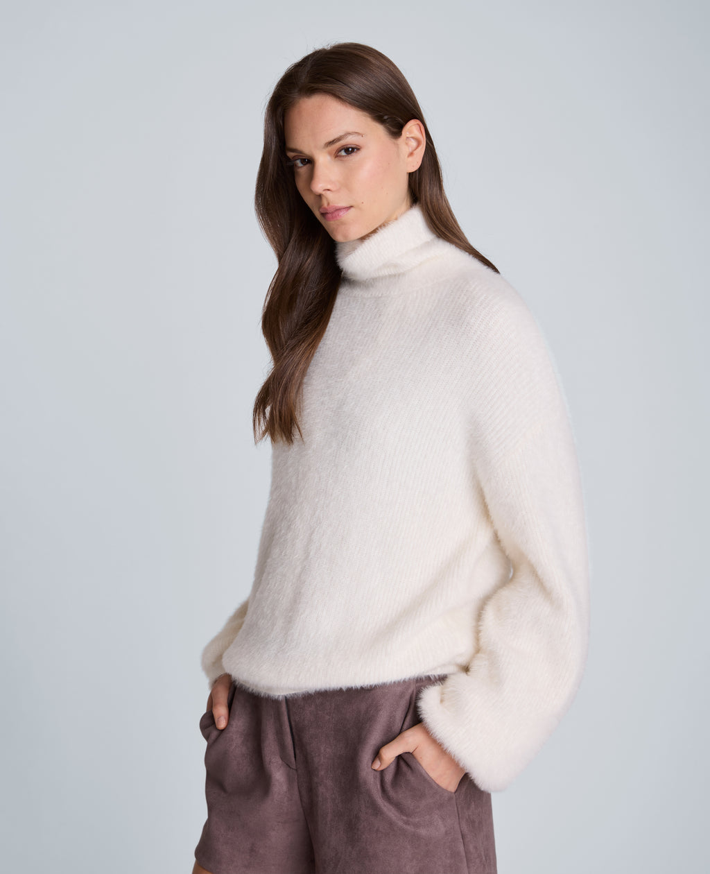 Kenneth Cole - Eyelash Turtle Neck Cozy Yarn Sweater WOMENS SWEATER for Women 