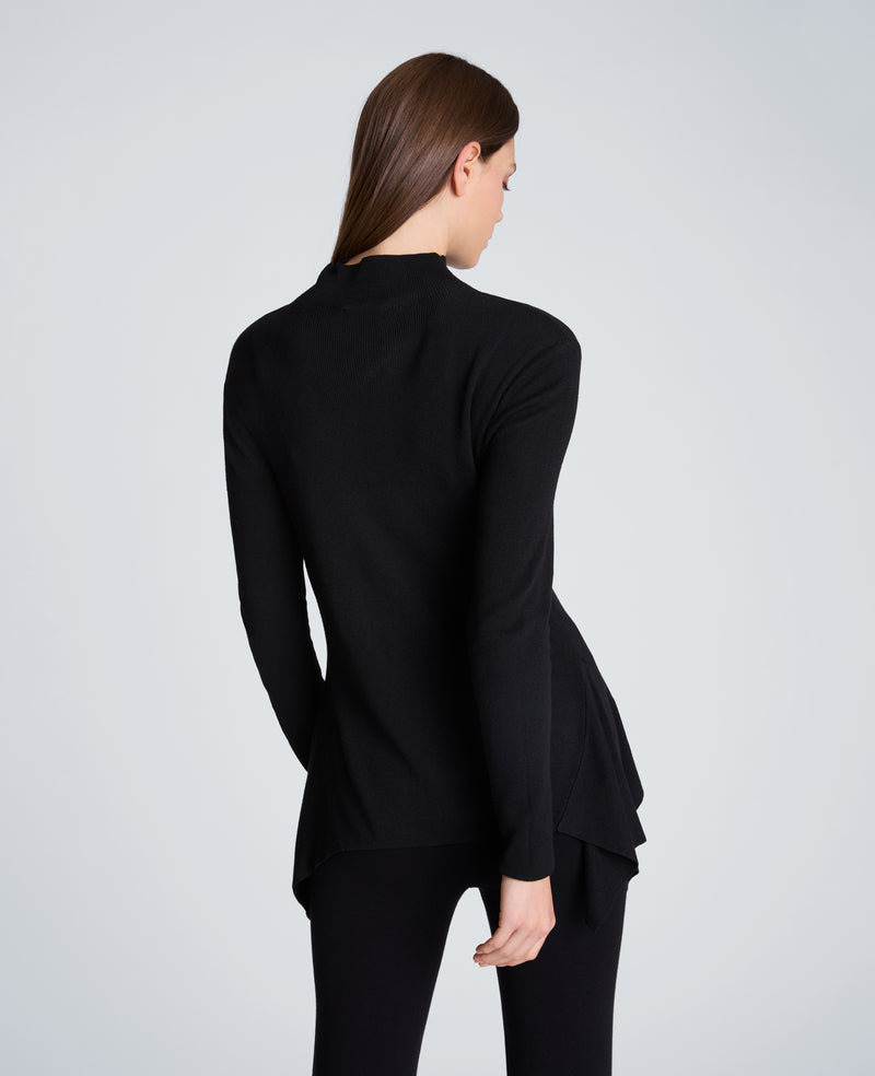 Kenneth Cole - Mock Neck Long Sleeve Peplum Sweater WOMENS SWEATER for Women