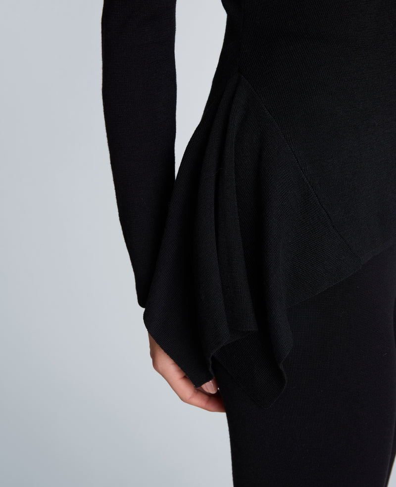 Kenneth Cole - Mock Neck Long Sleeve Peplum Sweater WOMENS SWEATER for Women