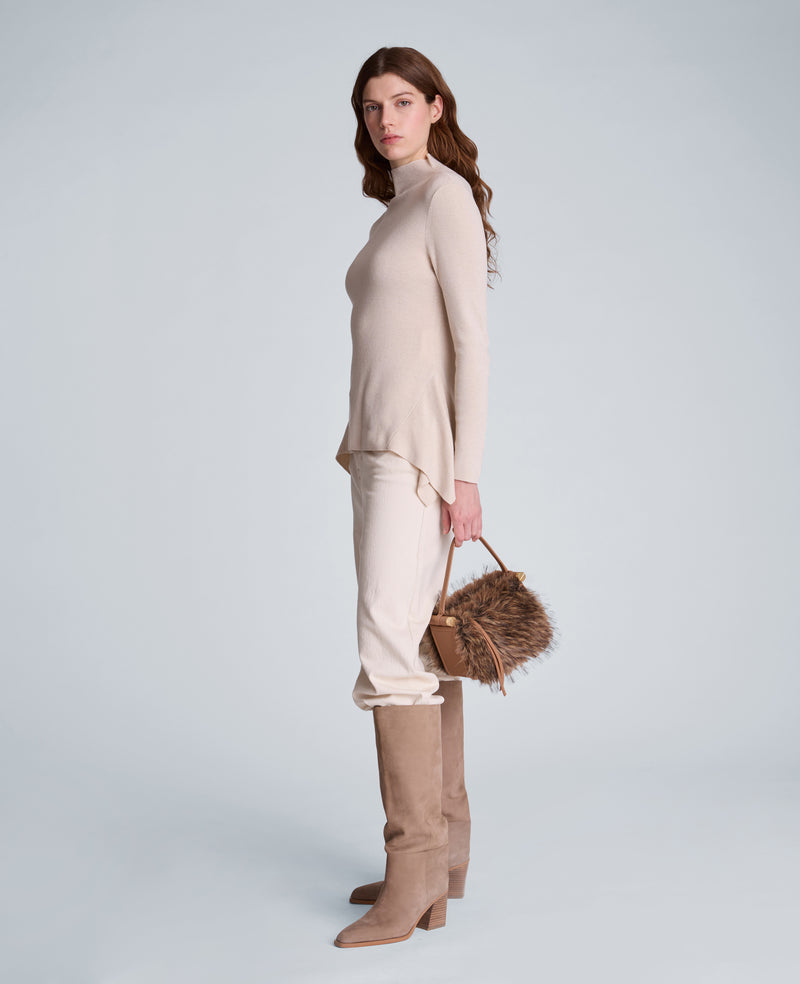 Kenneth Cole - Mock Neck Long Sleeve Peplum Sweater WOMENS SWEATER for Women