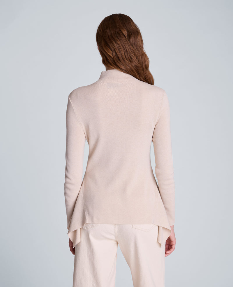 Kenneth Cole - Mock Neck Long Sleeve Peplum Sweater WOMENS SWEATER for Women