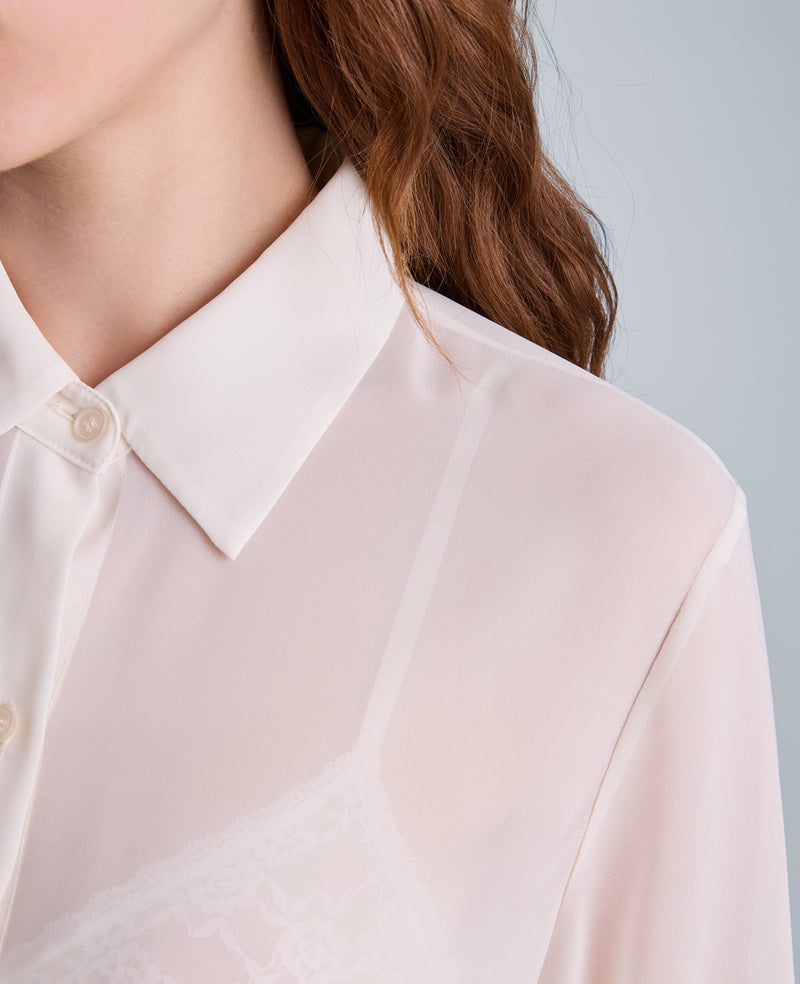 Kenneth Cole - Long Sleeve Button From Top with High Low Hem WOMENS TOPS for Women
