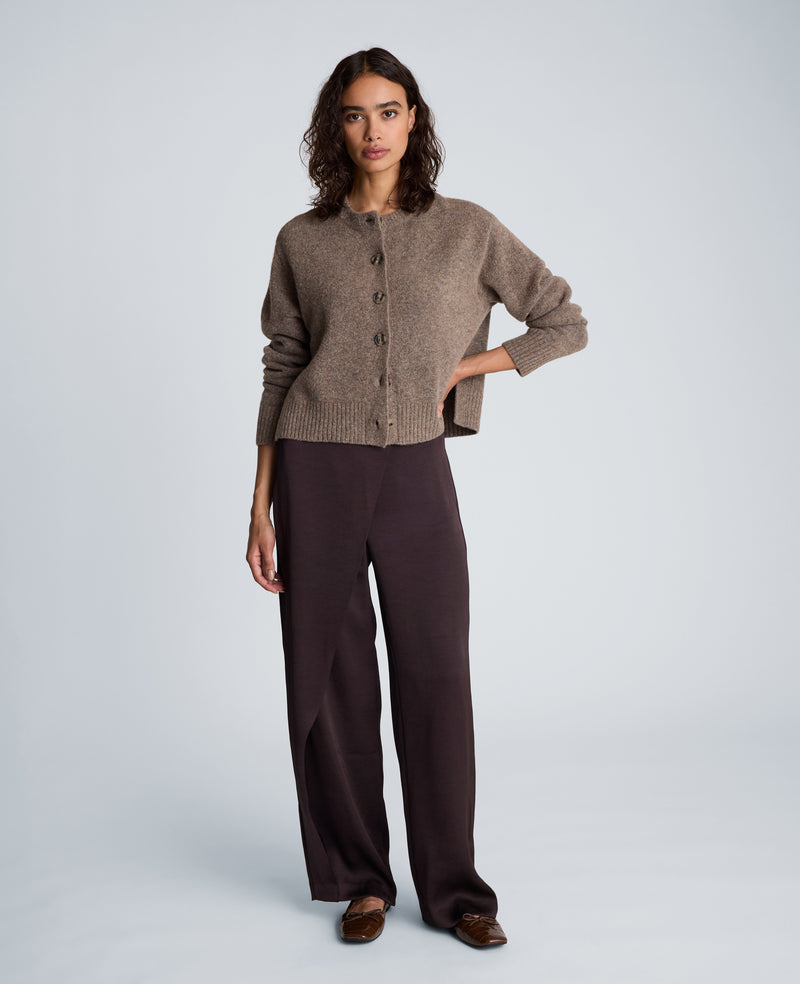 Kenneth Cole - Long Sleeve Crew Neck Button Up Cardigan WOMENS SWEATER for Women