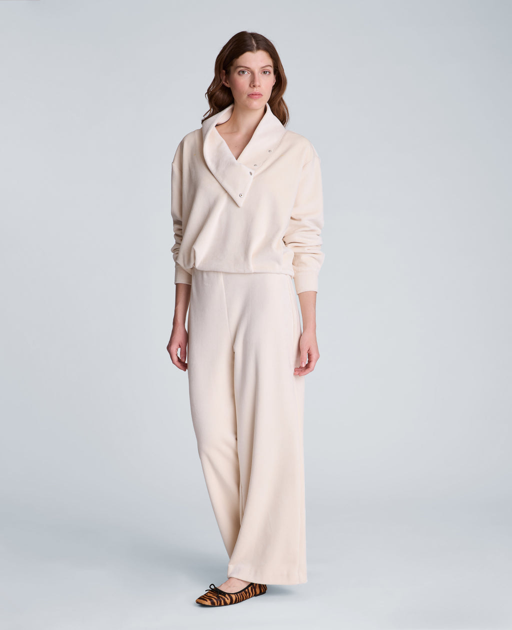 High Rise Pull On Wide Leg Pant
