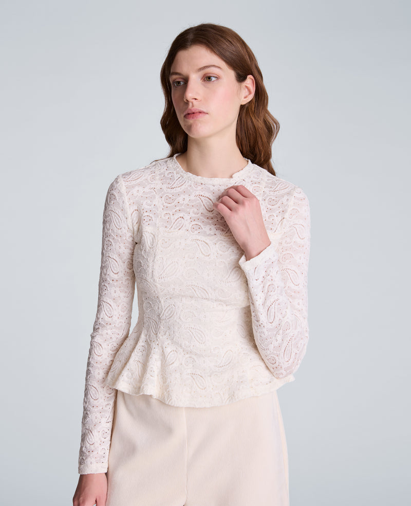 Kenneth Cole - Long Sleeve Peplum Pullover Top WOMENS KNITS for Women
