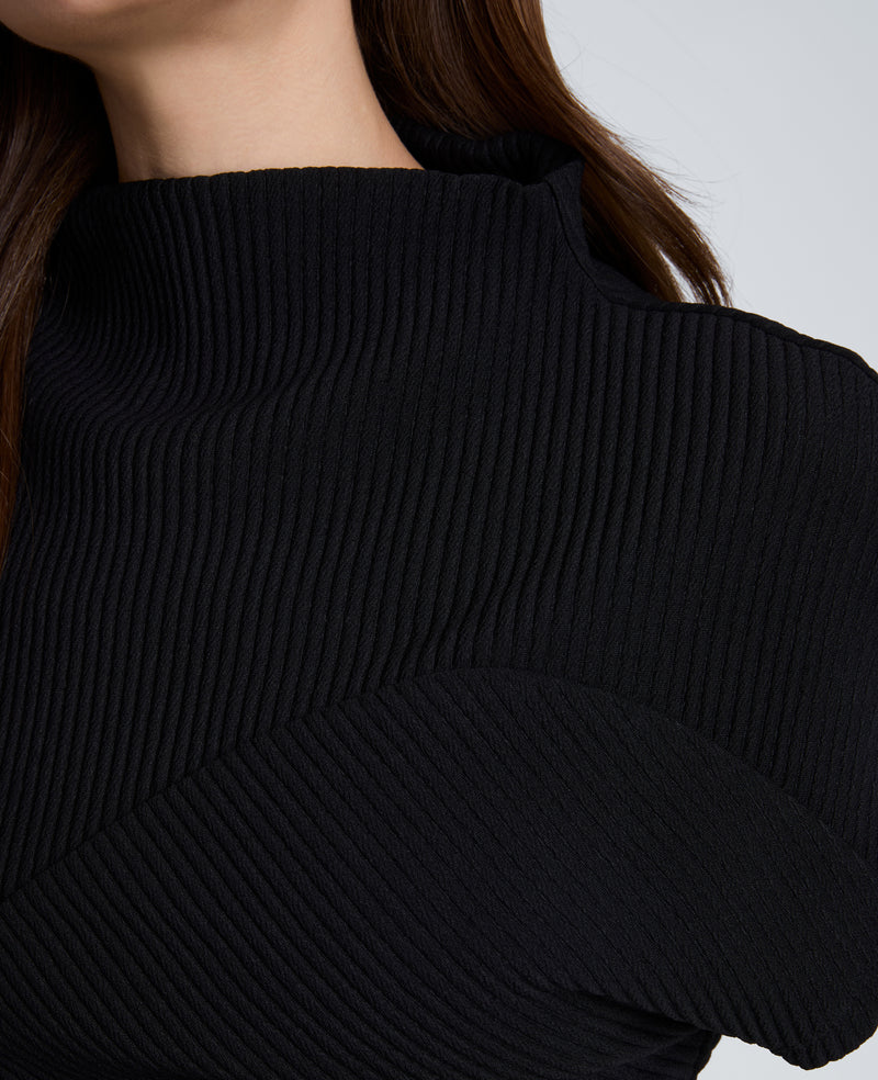 Kenneth Cole - Mock Neck Asymmetrical Pullover with Extended Shoulder WOMENS KNITS for Women