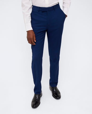 Kenneth Cole Men's Suit Separate Multi Pattern Pants - Blue