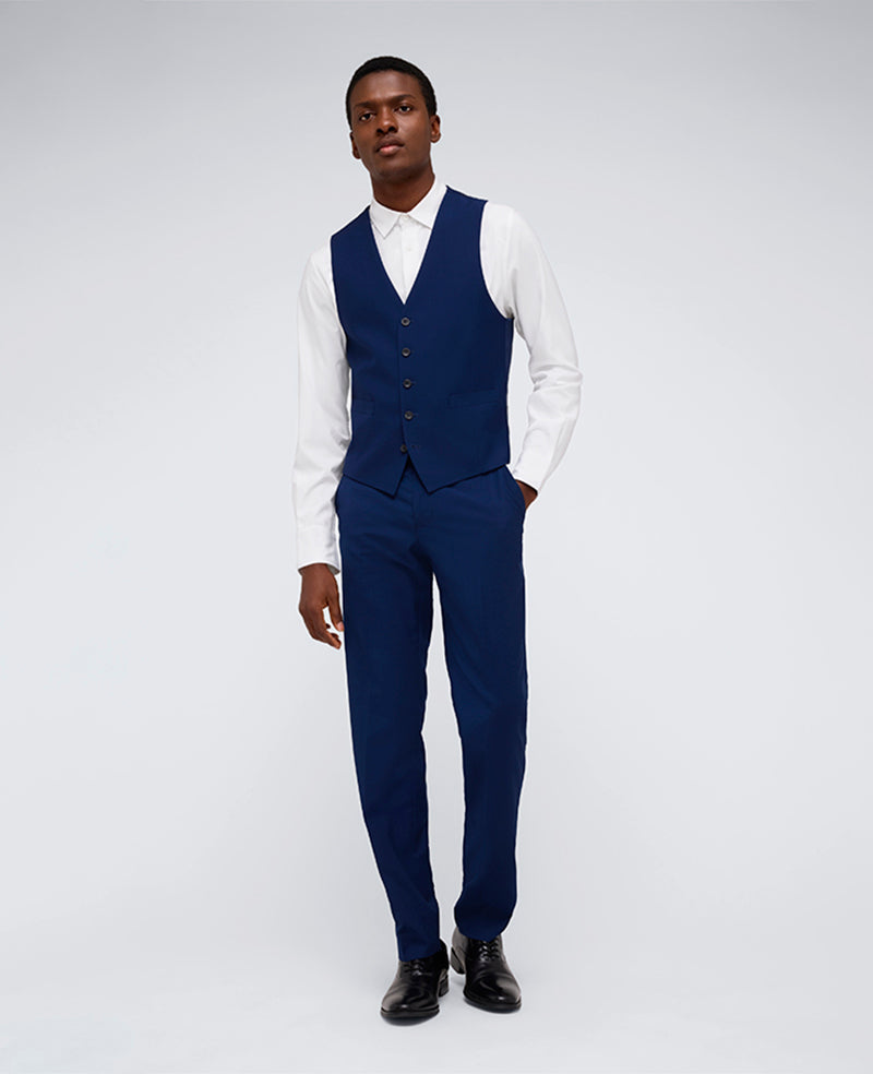 Kenneth Cole Reaction Men's Blue Multi Pattern Vest, 2XL Kenneth Cole Reaction Men's Blue Multi Pattern Vest, 2XL