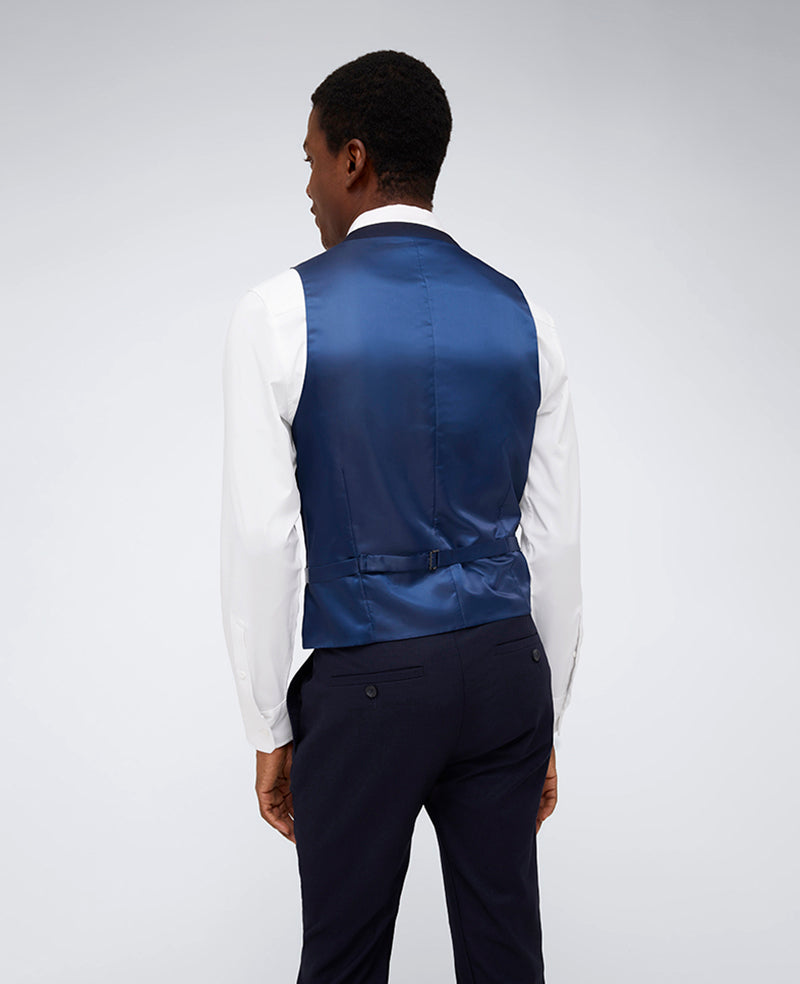 Kenneth Cole Men's Slim-Fit Techni-Cole Suit Separate Vest - Navy - S Kenneth Cole Men's Slim-Fit Techni-Cole Suit Separate Vest - Navy - S