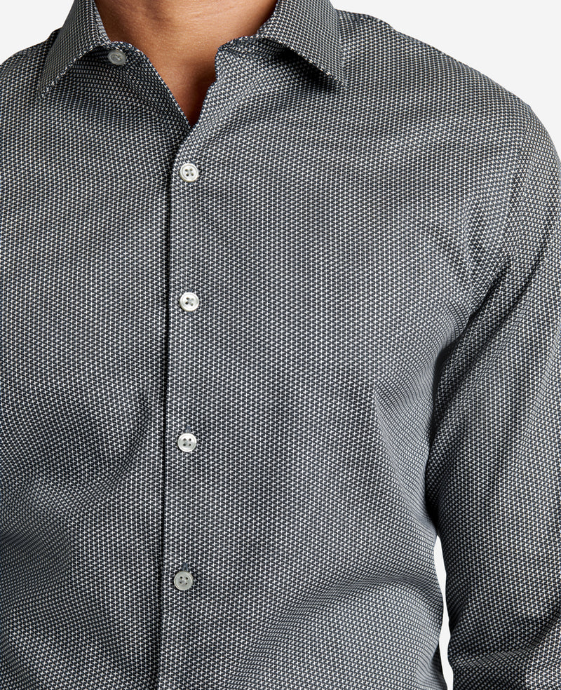 Slim-Fit Stretch Dress Shirt Black Smoke | Kenneth Cole Slim-Fit Stretch Dress Shirt Black Smoke | Kenneth Cole