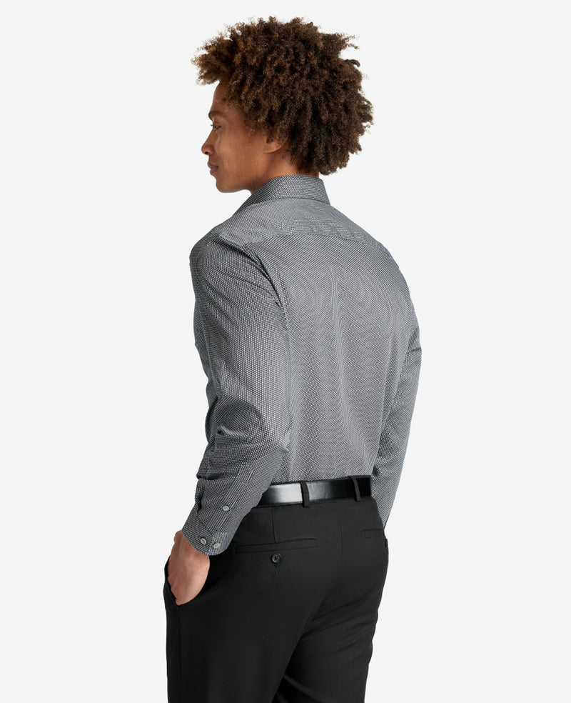 Slim-Fit Stretch Dress Shirt Black Smoke | Kenneth Cole Slim-Fit Stretch Dress Shirt Black Smoke | Kenneth Cole