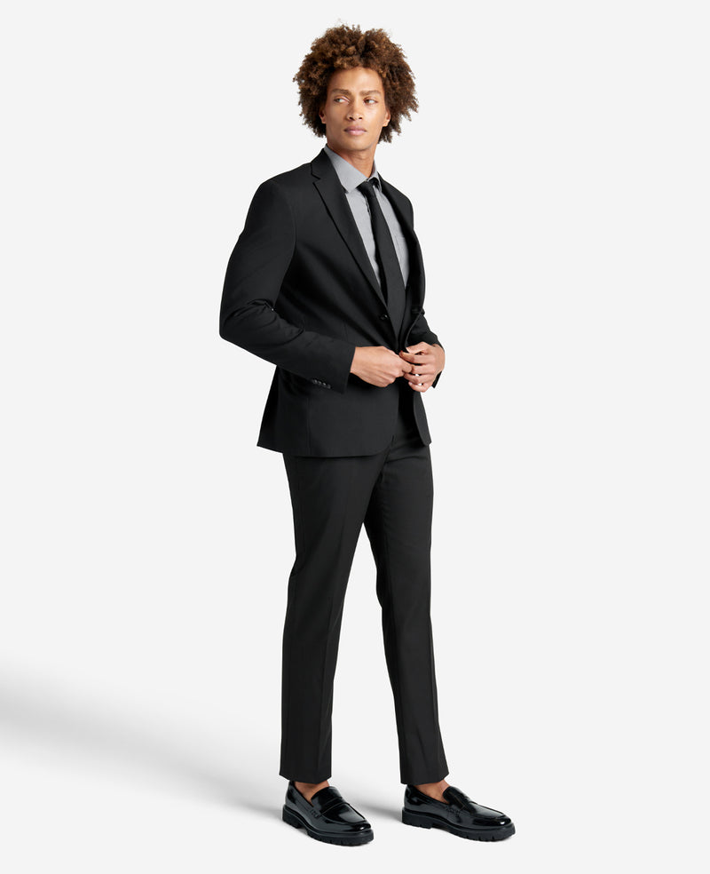 Kenneth Cole | Slim-Fit Button-Down Stretch Dress Shirt With Tek Fit in Eclipse, Size: 16.5/32 Kenneth Cole | Slim-Fit Button-Down Stretch Dress Shirt With Tek Fit in Eclipse, Size: 16.5/32