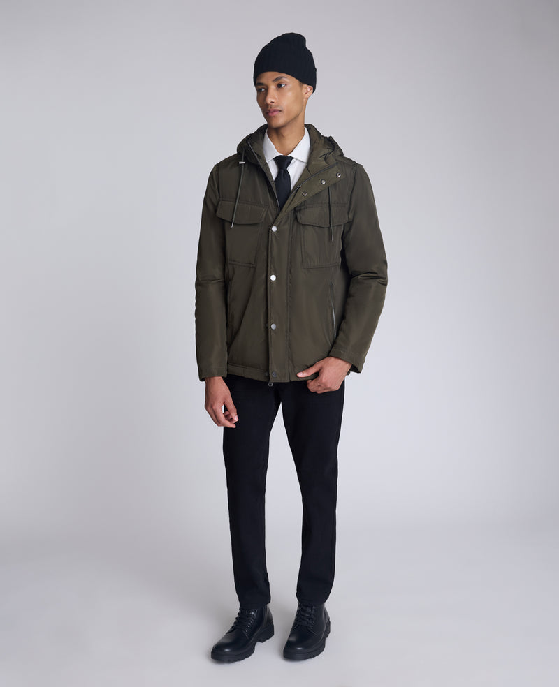 Kenneth Cole - Utlilty Rain Hooded Jacket MENS OUTERWEAR for Men