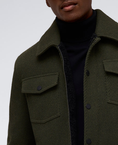 Heavyweight Twill Trucker Jacket – Olive | Kenneth Cole Heavyweight Twill Trucker Jacket – Olive | Kenneth Cole
