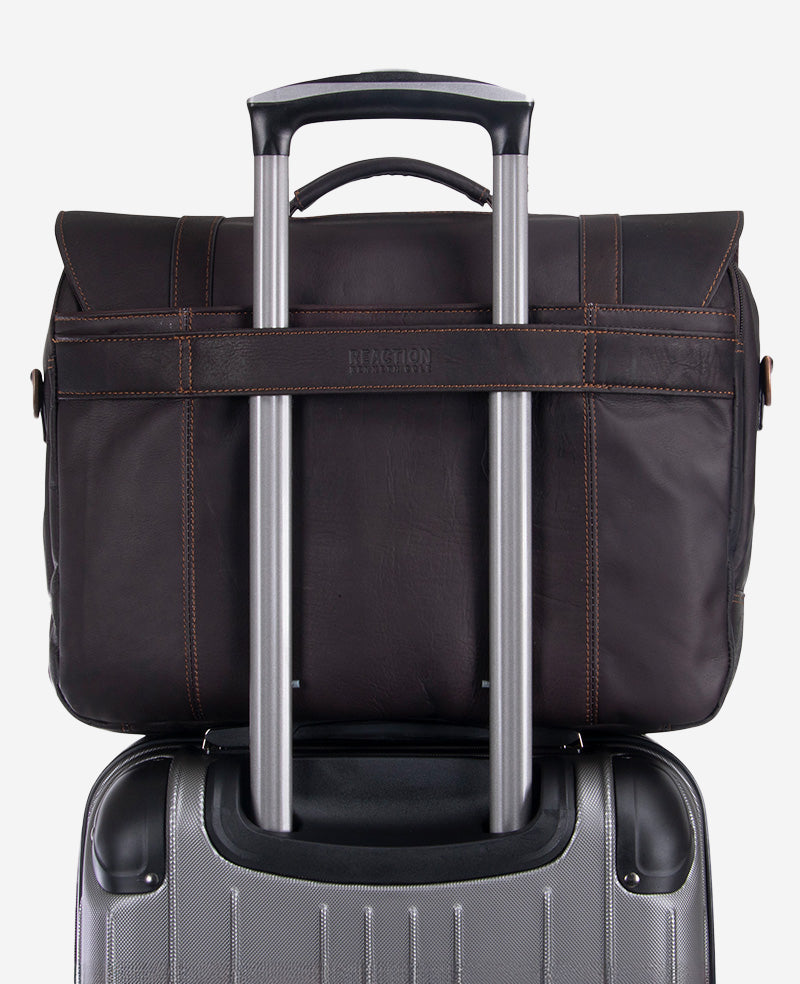 Kenneth Cole Reaction Leather Flapover Laptop Portfolio