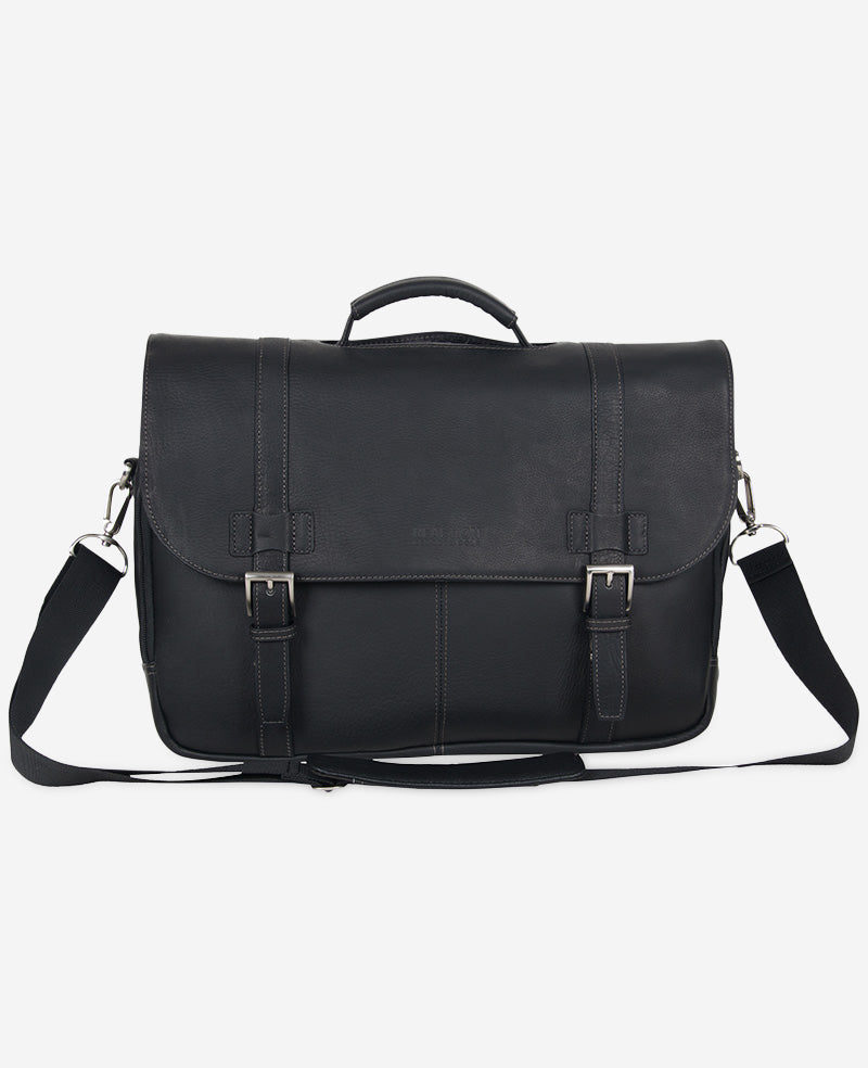 Kenneth Cole - Colombian Leather Flapover Messenger Bag LUGGAGE 
