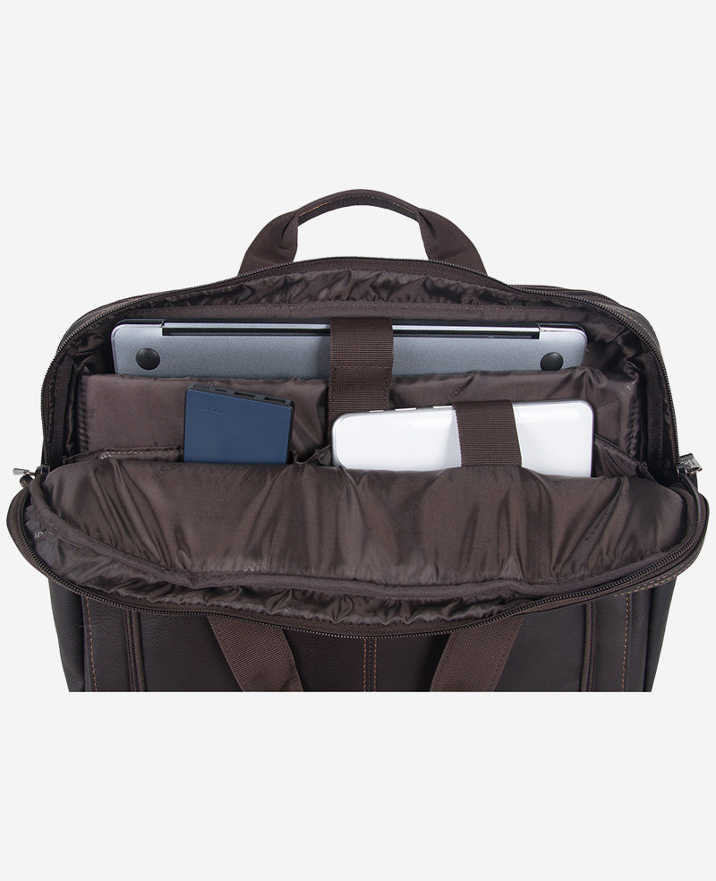 Kenneth Cole - Colombian Leather Top Zip Messenger Bag LUGGAGE for Men