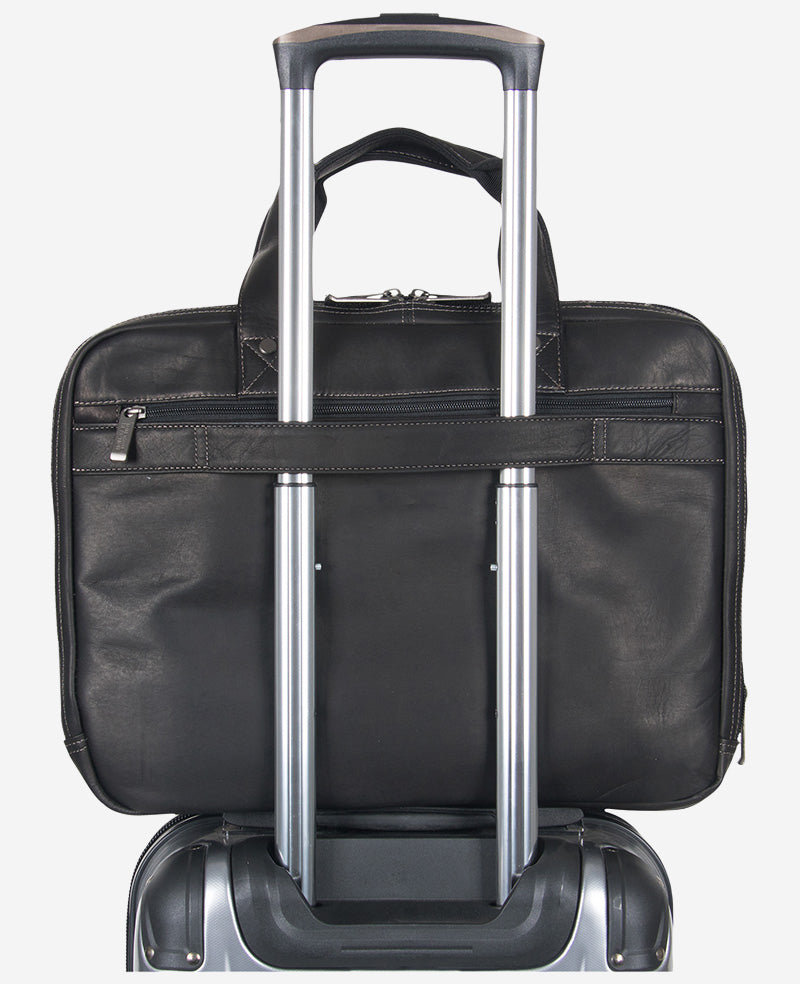 Kenneth Cole - Colombian Leather Top Zip Messenger Bag LUGGAGE for Men