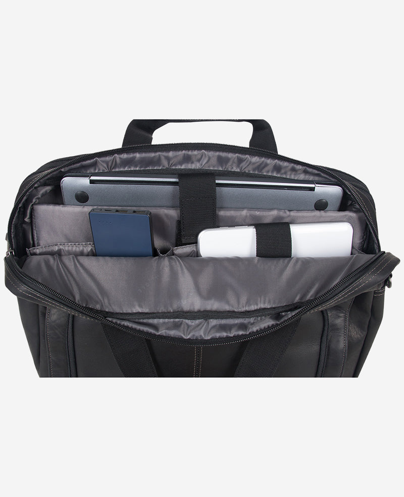 Kenneth Cole - Colombian Leather Top Zip Messenger Bag LUGGAGE for Men