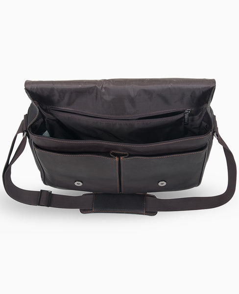 Leather Messenger Bag – 15.6” Laptop Ready | Kenneth Cole