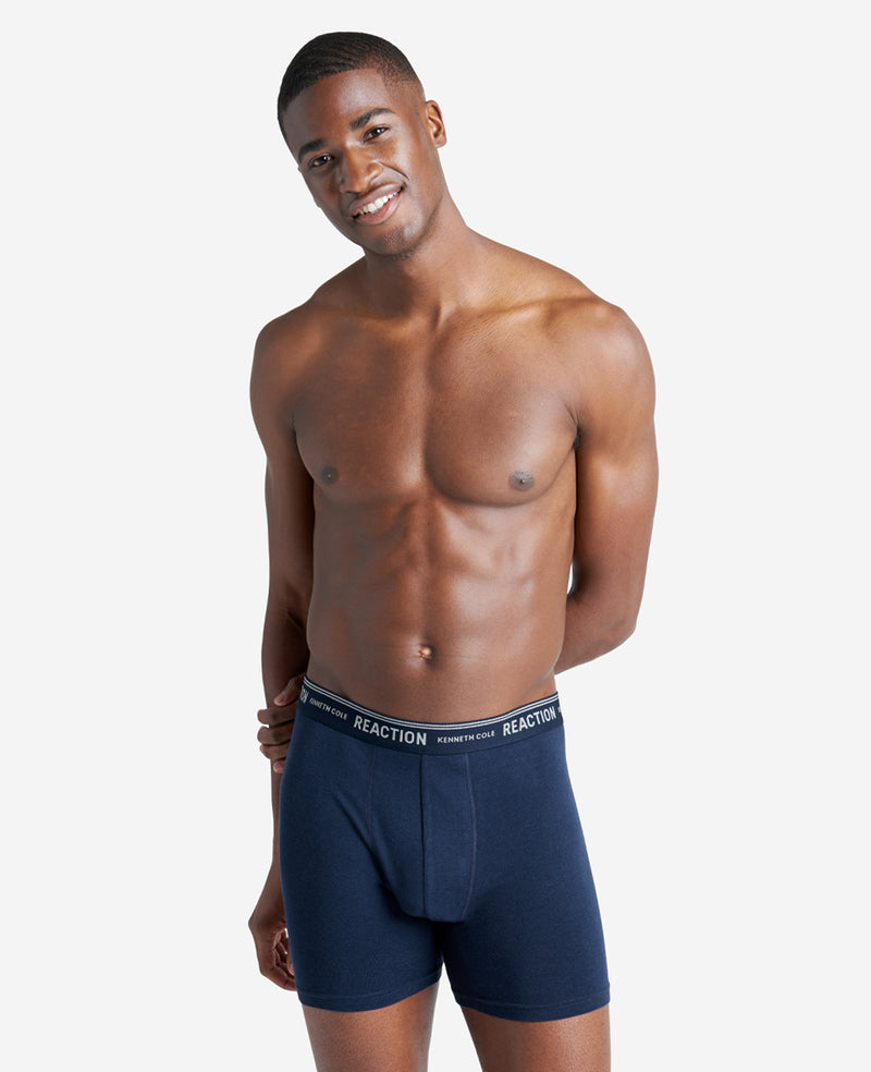 JKS 4Pcs Men's Cotton Boxer Briefs Cotton Slight Stretch Knit Fabric Casual Breathable Underwear I.71065114