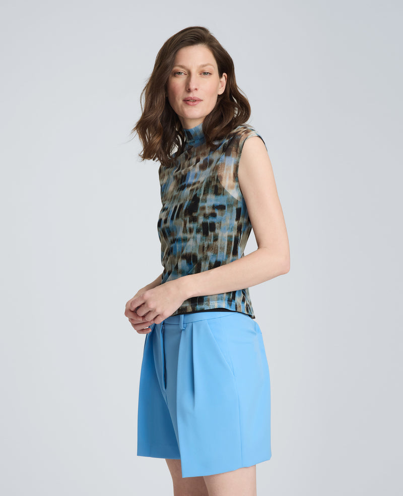 Kenneth Cole - Mock Neck Tank with Interior Tank WOMENS KNITS for Women